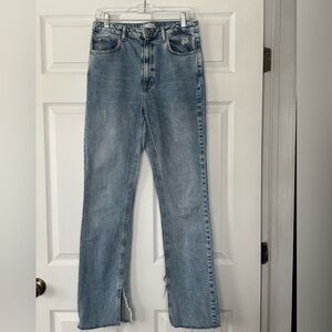 ZARA Straight Leg, Relaxed Fit Denim Jean - Size 8